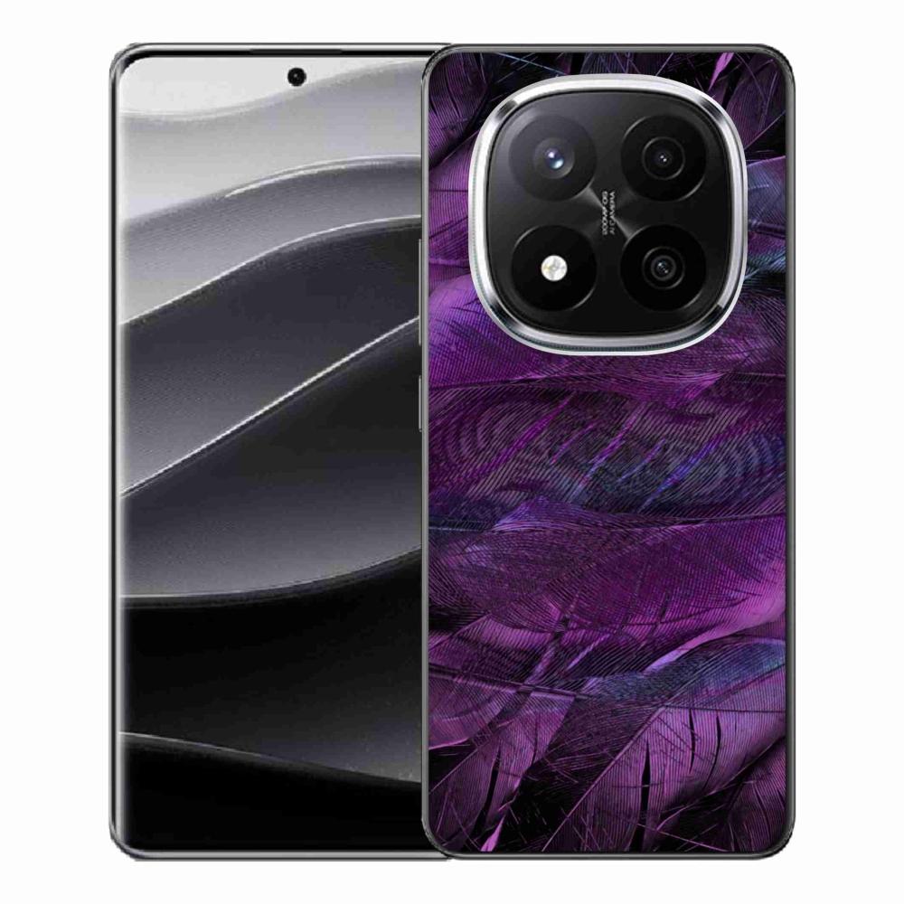 Gélový kryt mmCase na Xiaomi Redmi Note 14 Pro+ 5G - fialové pierka