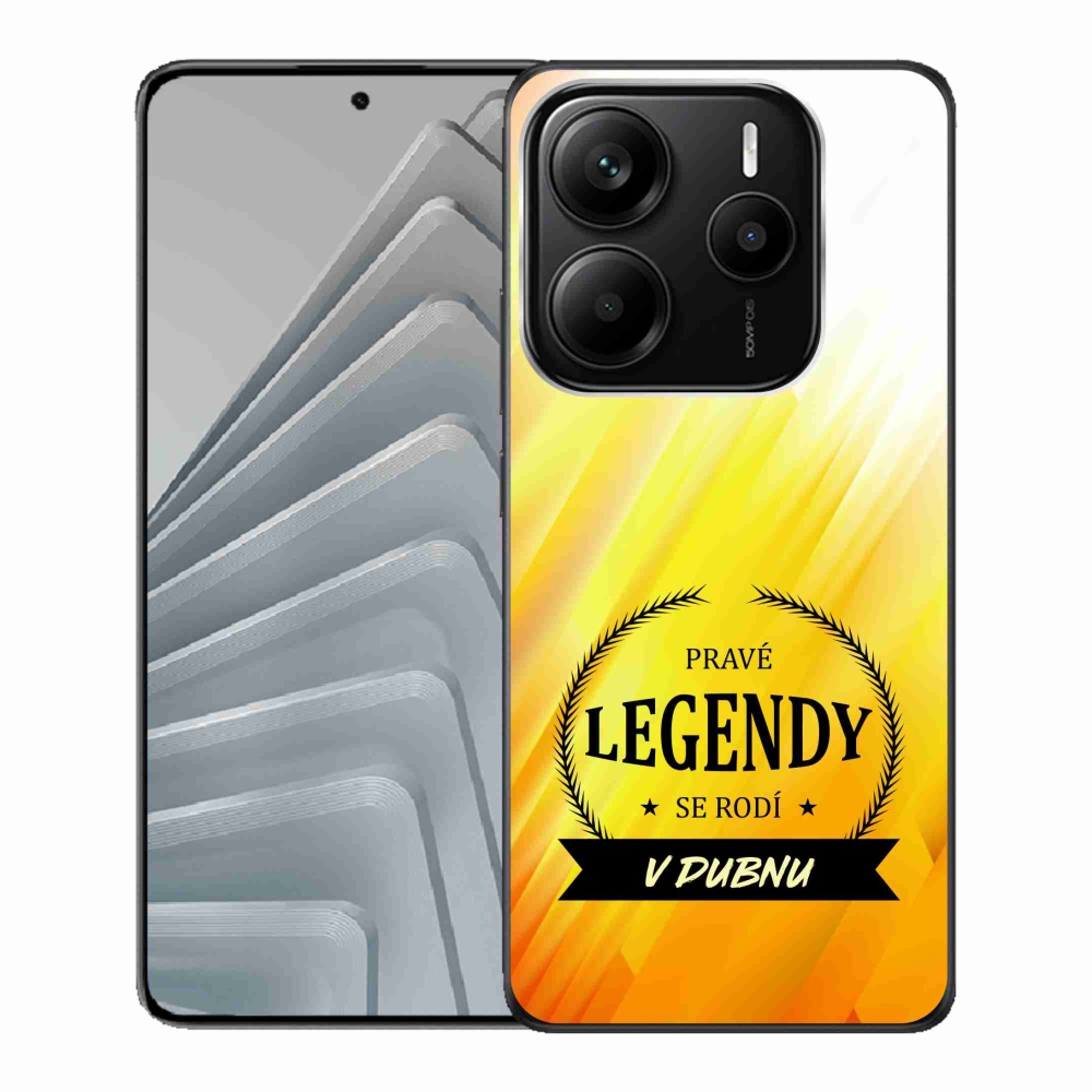 Gélový kryt mmCase na Xiaomi Redmi Note 14 5G - legendy v apríli žlté pozadie