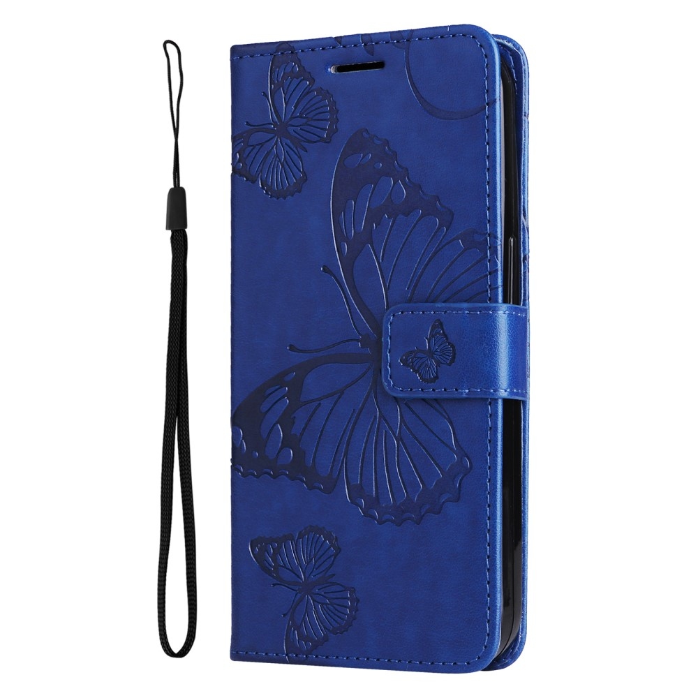 Big Butterfly knižkové púzdro na Samsung Galaxy A16 4G/5G - modré