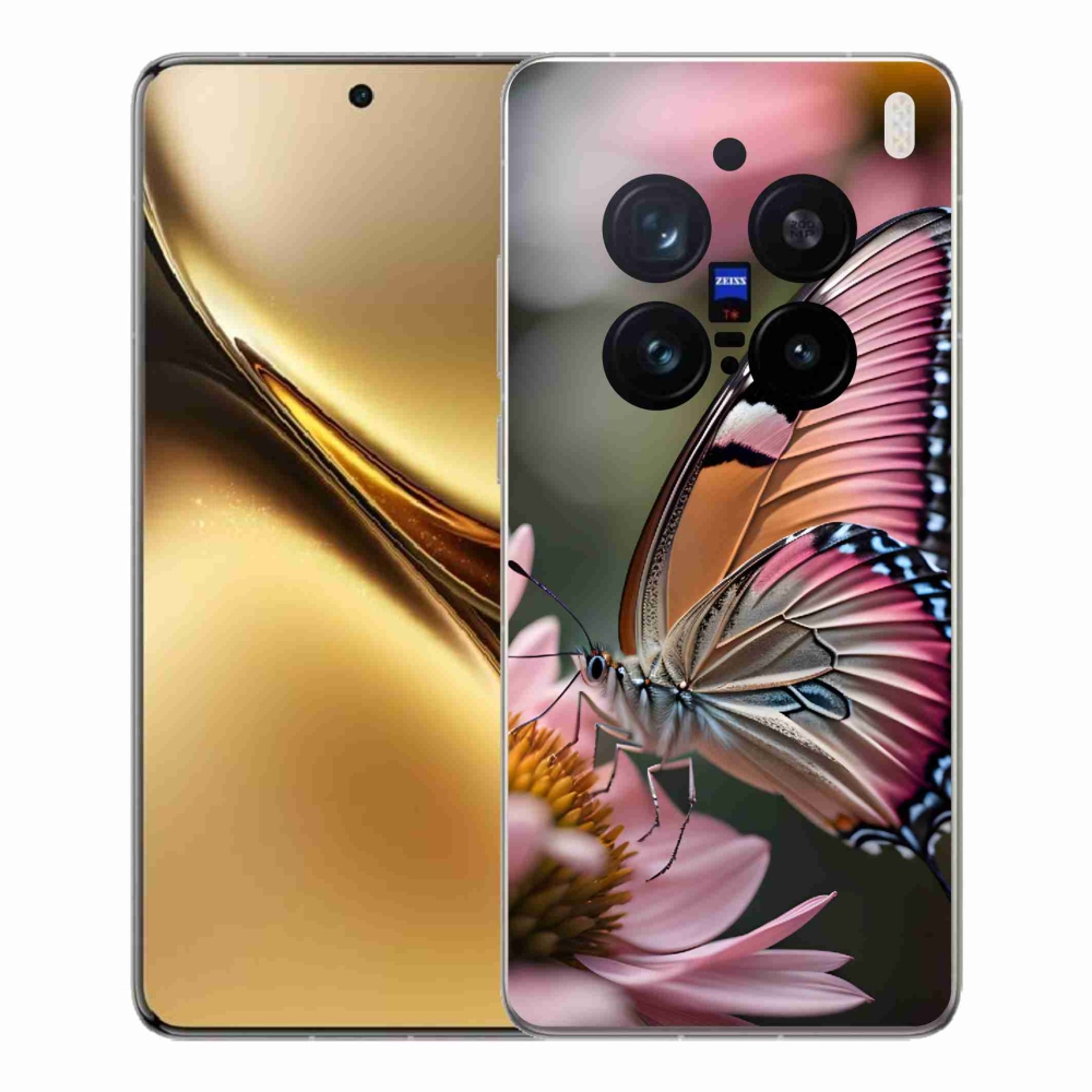 Gélový kryt mmCase na Vivo X200 Pro 5G - farebný motýľ