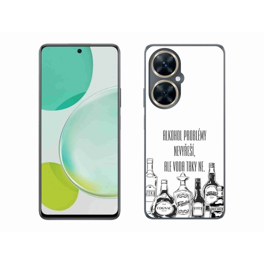 Gélový kryt mmCase na Huawei Nova 11i - vtipný text biele pozadie