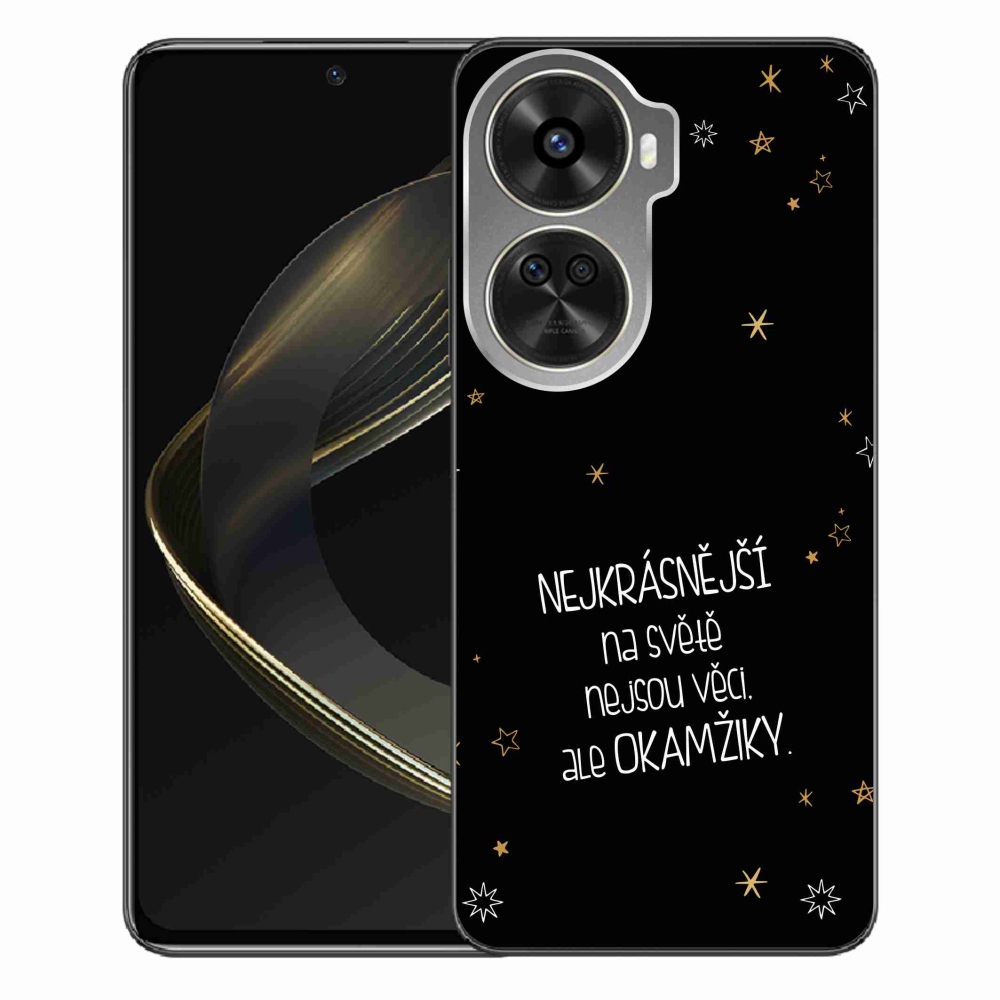 Gélový kryt mmCase na Huawei Nova 12 SE - citát 4 čierne pozadie