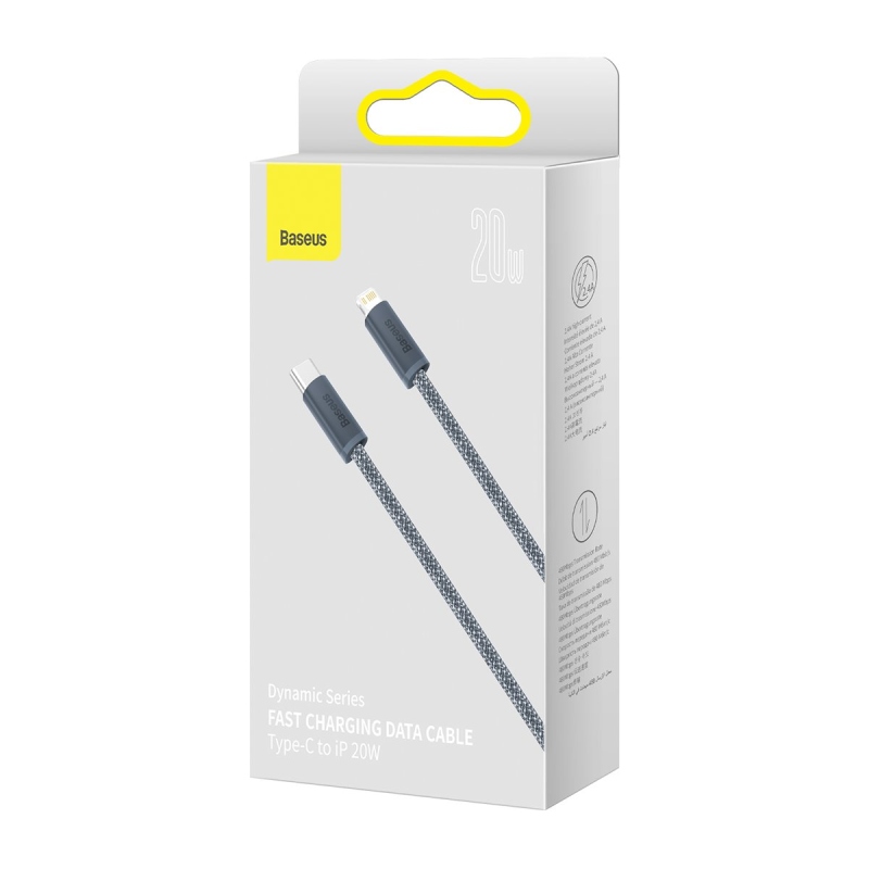 Baseus Dynamic Series Fast Charging Dátový Kábel USB-C - Lightning 20W 1m Slate Gray