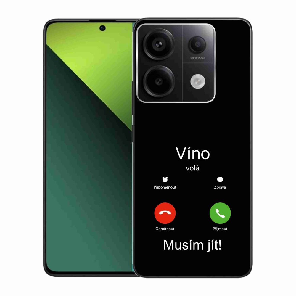 Gélový kryt mmCase na Xiaomi Redmi Note 13 Pro 5G/Poco X6 5G - víno volá čierne pozadie