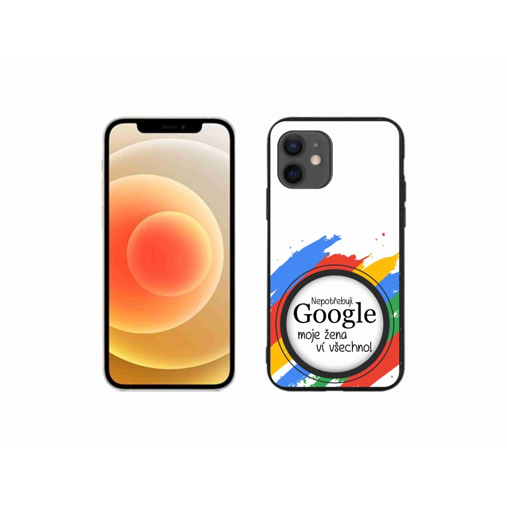 Gélový kryt mmCase na iPhone 12 mini - žena vie všetko biele pozadie