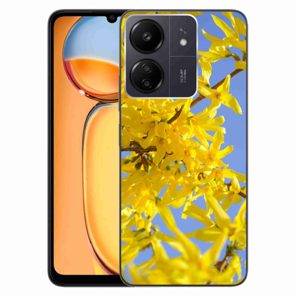 Gélový kryt mmCase na Xiaomi Poco C65/Redmi 13C - žlté kvety