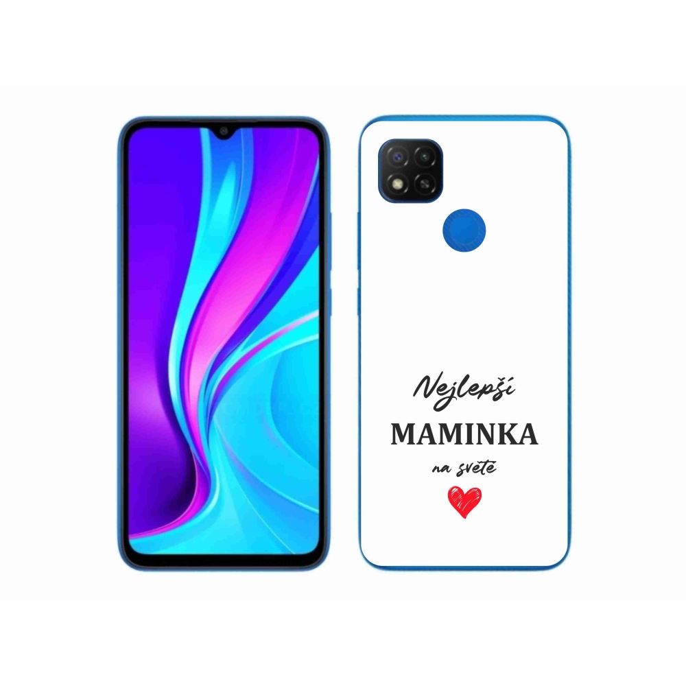 Gélový kryt mmCase na Xiaomi Redmi 9C - najlepšia mamička 1 biele pozadie
