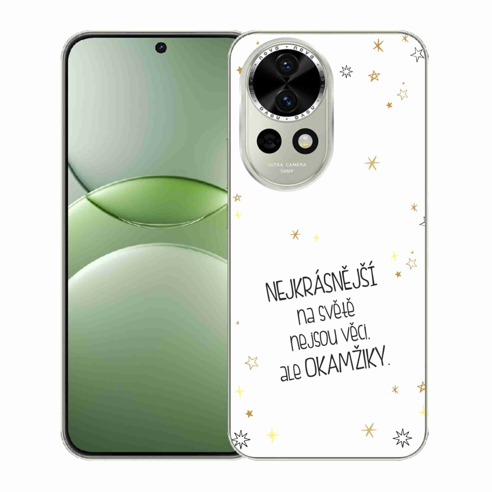 Gélový kryt mmCase na Huawei Nova 13 5G - citát 4 biele pozadie