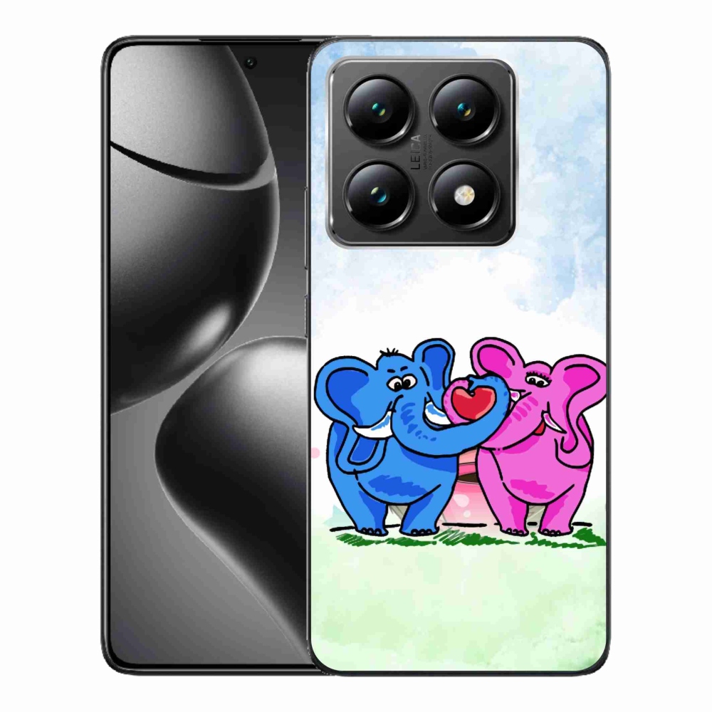 Gélový kryt mmCase na Xiaomi 14T - zamilovaní slony