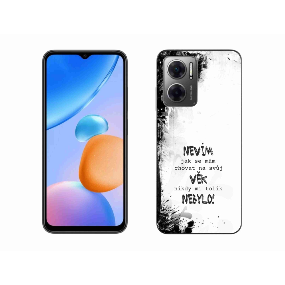 Gélový kryt mmCase na Xiaomi Redmi 10 5G - vtipný text 14 biele pozadie