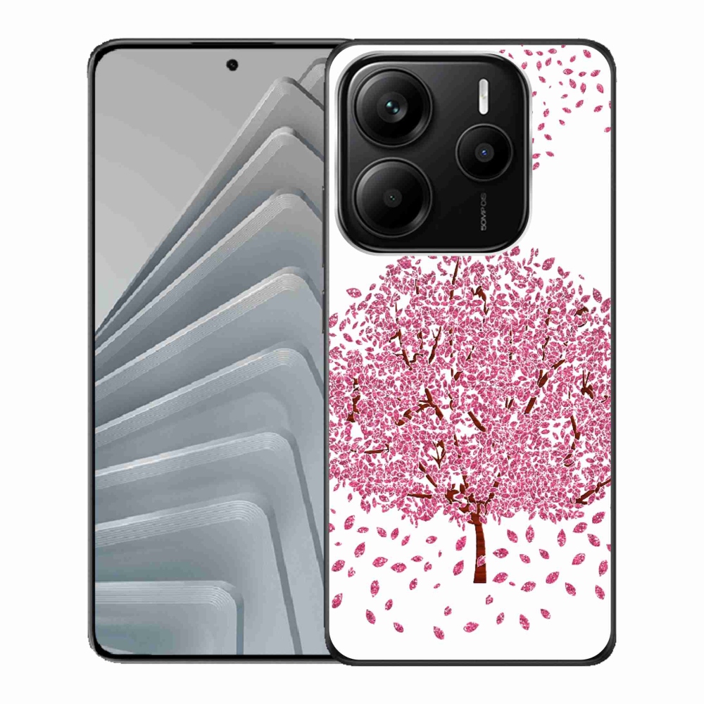 Gélový kryt mmCase na Xiaomi Redmi Note 14 5G - kreslený strom s listami