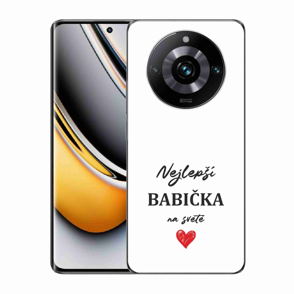 Gélový kryt mmCase na Realme 11 Pro/11 Pro+ - najlepšia babička 1 biele pozadie