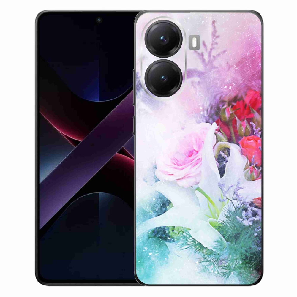 Gélový kryt mmCase na Xiaomi Poco X7 Pro 5G - kvety 4