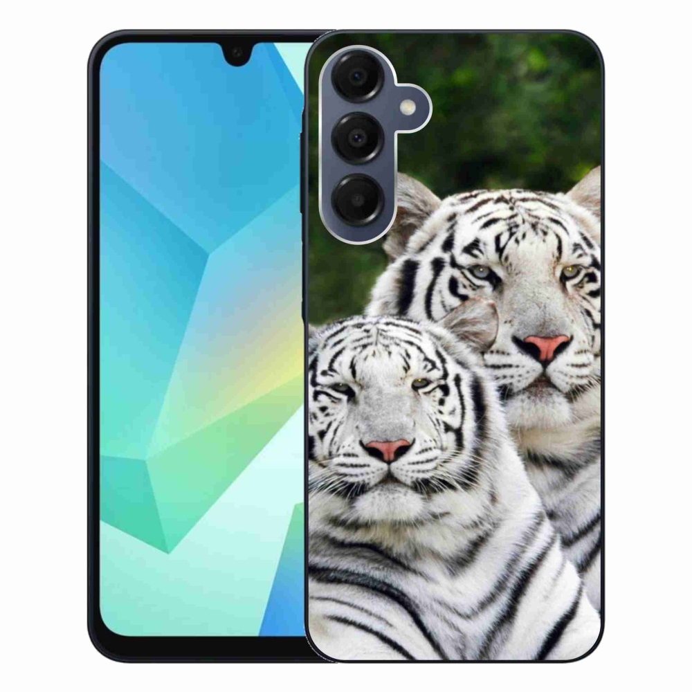 Gélový obal mmCase na Samsung Galaxy A16 4G/5G - bieli tigre