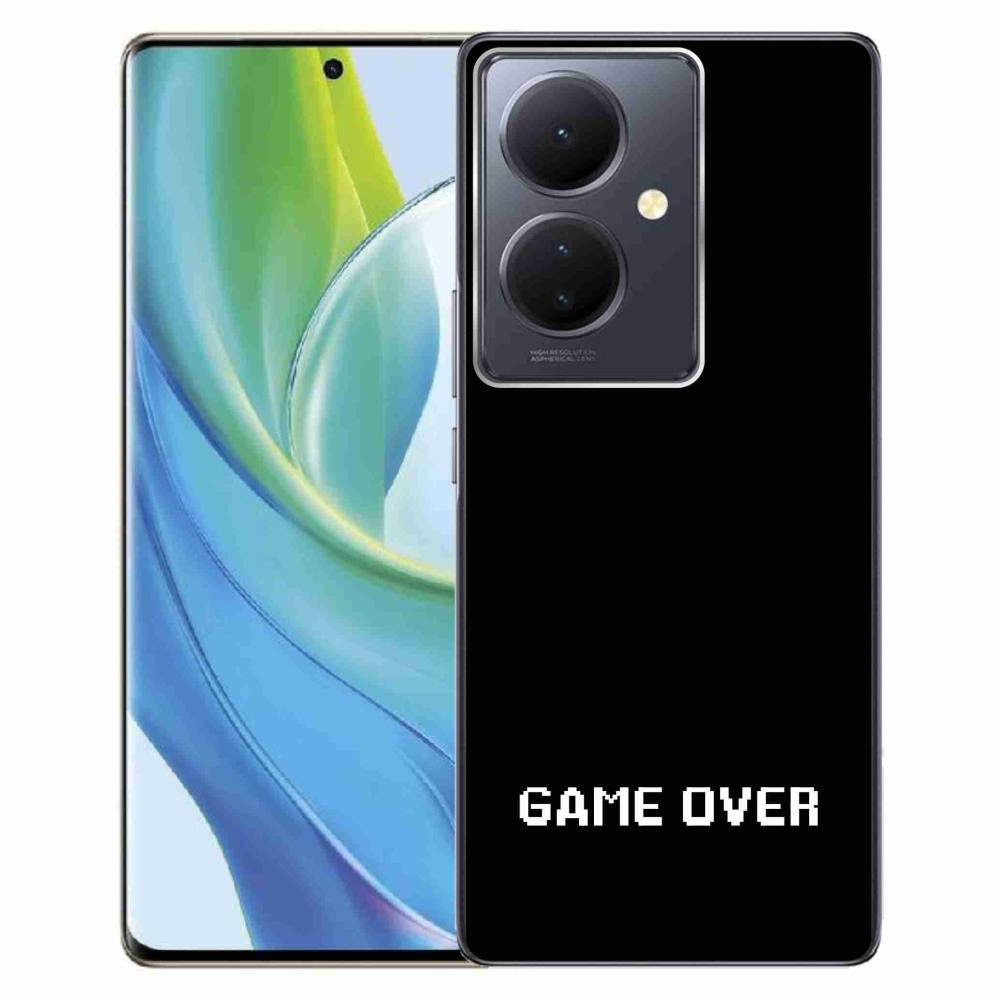 Gélový kryt mmCase na Vivo V29 Lite 5G - game over čierne pozadie