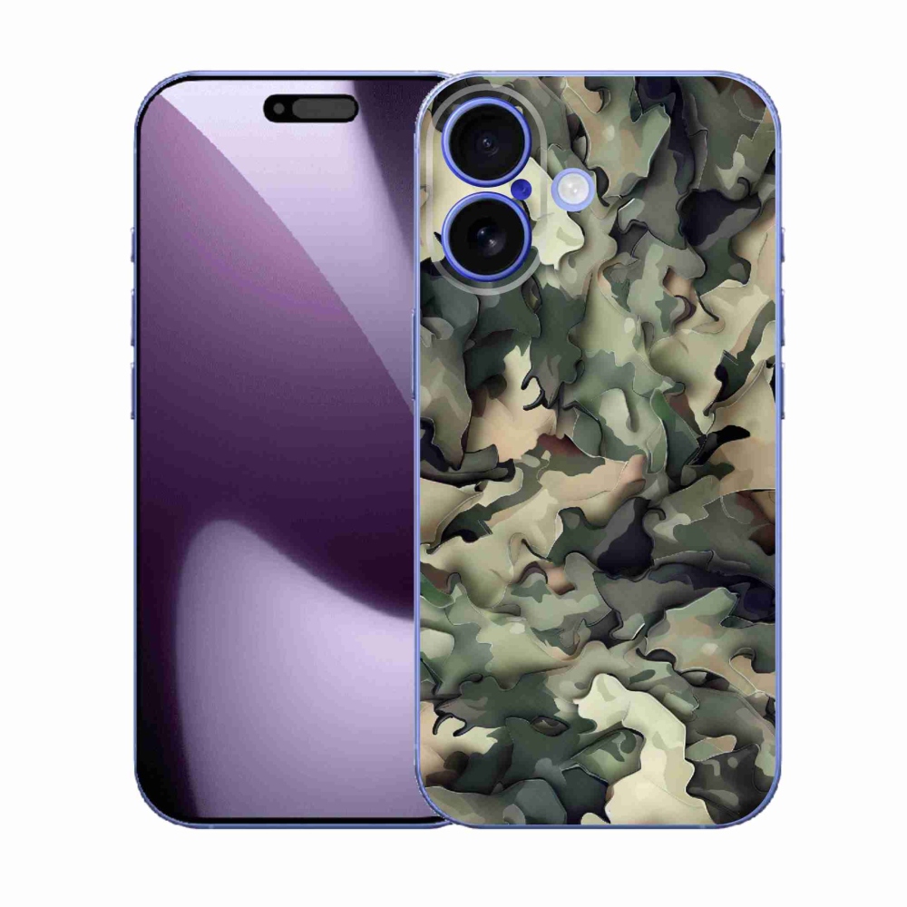 Gélový kryt mmCase na iPhone 17 - maskáčový vzor 9