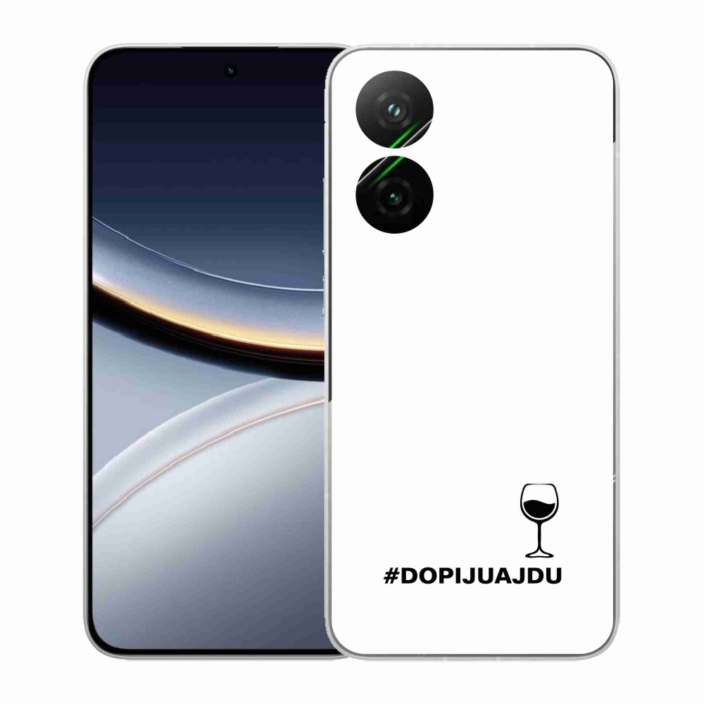 Gélový kryt mmCase na Xiaomi Poco F7 5G - vínny motív biele pozadie