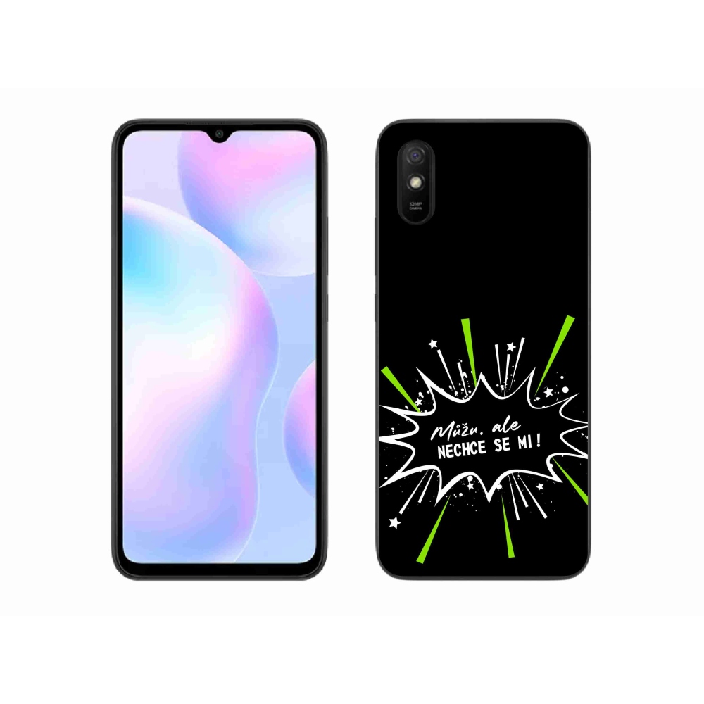 Gélový kryt mmCase na Xiaomi Redmi 9A - vtipný text 11 čierne pozadie