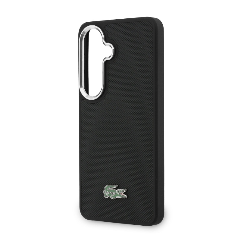 Lacoste Petit Pique Metal Logo Magnetic Back Cover pre Samsung Galaxy S26 Black