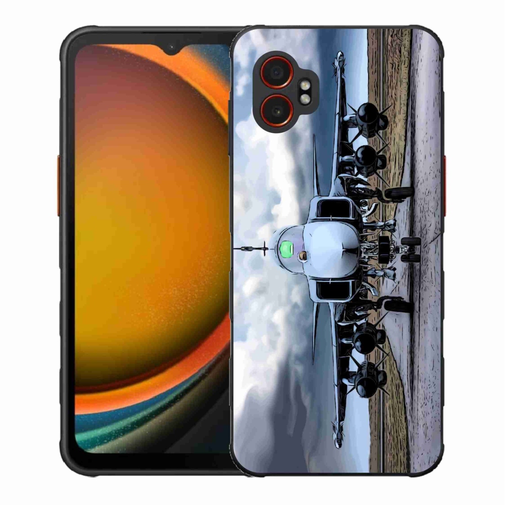 Gélový kryt mmCase na Samsung Galaxy Xcover 7 Pro - vojenské lietadlo