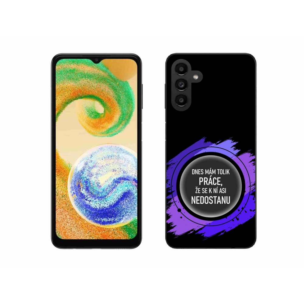 Gélový kryt mmCase na Samsung Galaxy A04s (164.7x76.7x9.1mm) - vtipný text 6 čierne pozadie