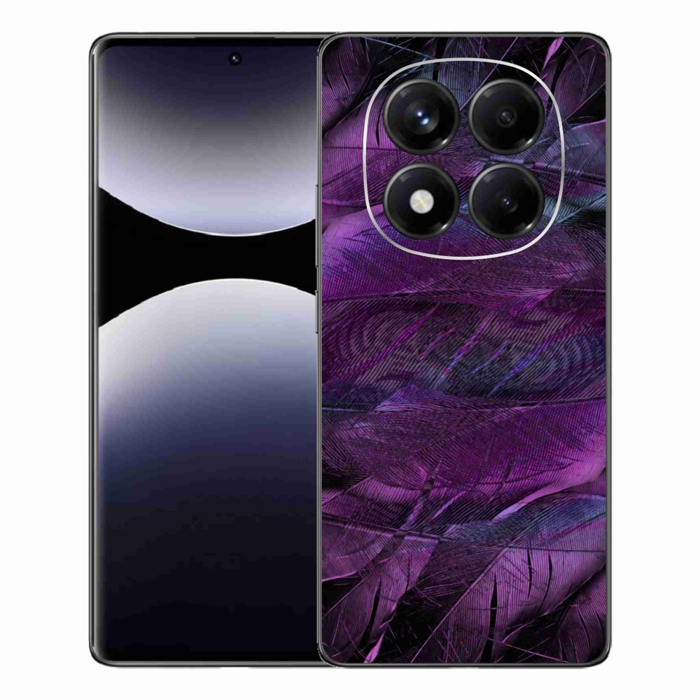 Gélový kryt mmCase na Xiaomi Redmi Note 14 Pro - fialové pierka
