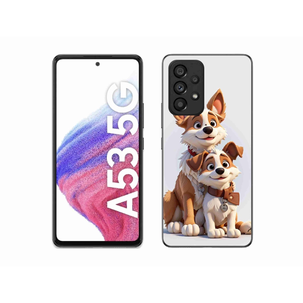 Gélový kryt mmCase na Samsung Galaxy A53 5G - kreslenie psy