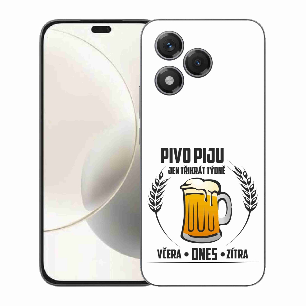 Gélový kryt mmCase na Honor 400 Lite - pivný motív biele pozadie