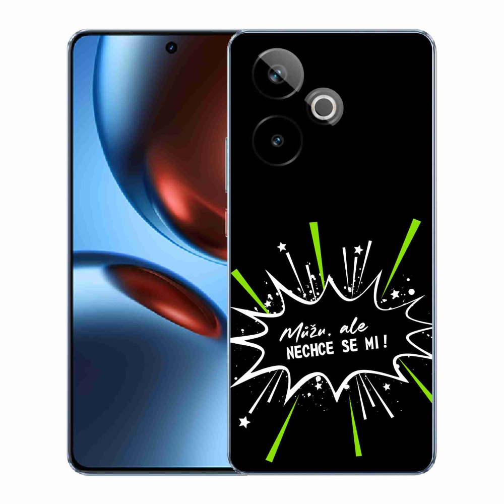 Gélový kryt mmCase na Realme GT 7 5G/GT 7T 5G - vtipný text 11 čierne pozadie
