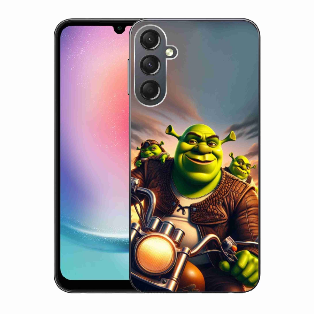 Gélový kryt mmCase na Samsung Galaxy A24 - shrek na motorke