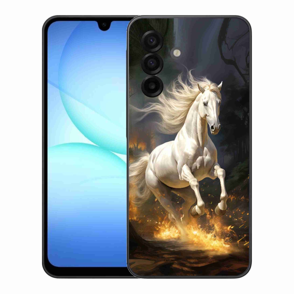 Gélový kryt mmCase na Samsung Galaxy A17 5G - biely kôň 2