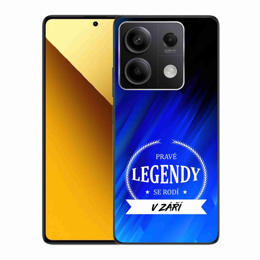 Gélový kryt mmCase na Xiaomi Redmi Note 13 5G - legendy v septembri modré pozadie