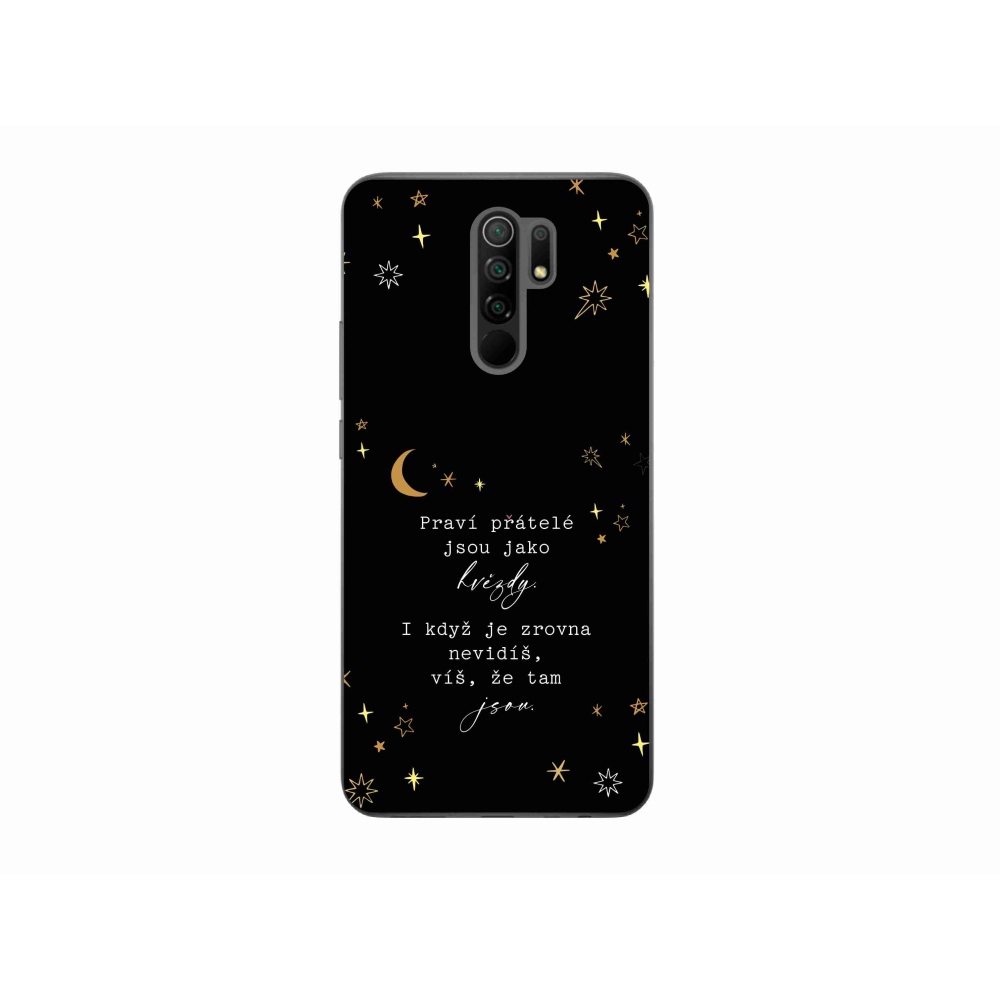 Gélový kryt mmCase na Xiaomi Redmi 9 - citát 6 čierne pozadie