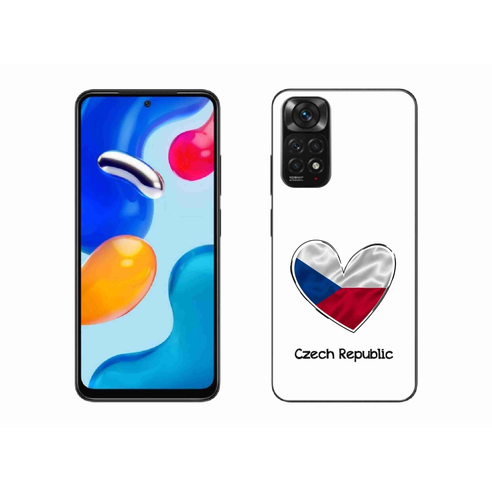 Gélový kryt mmCase na Xiaomi Redmi Note 11S 4G - vlajka srdca biele pozadie