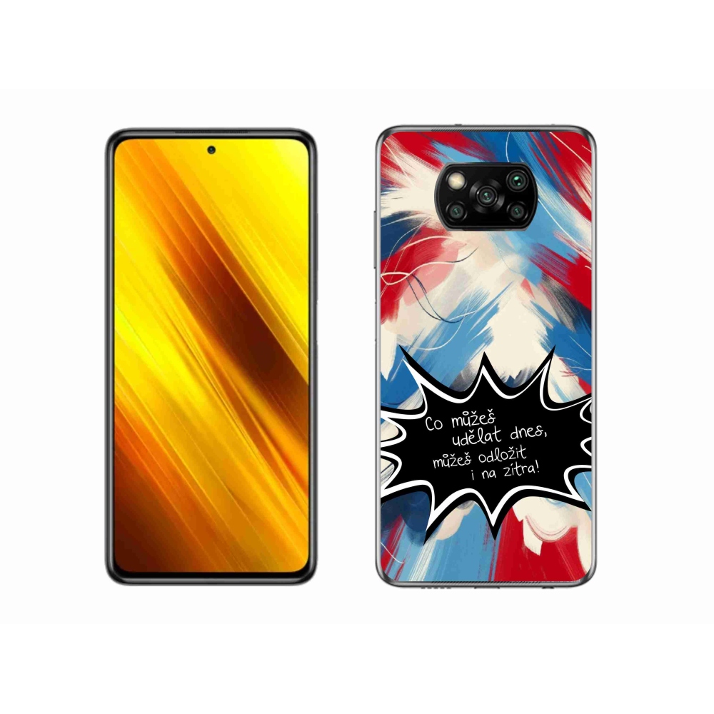 Gélový kryt mmCase na Xiaomi Poco X3 - vtipný text 9 čierne pozadie