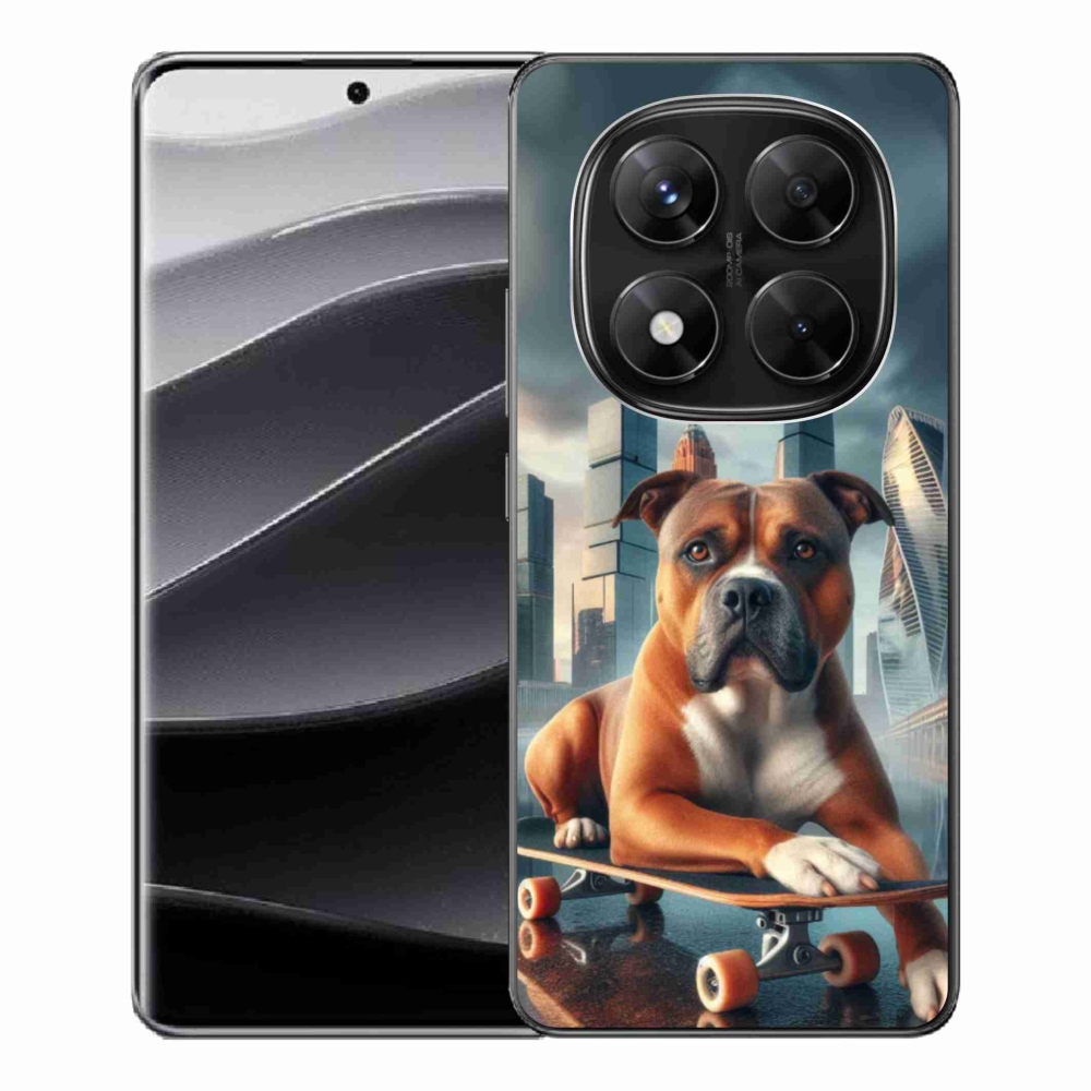 Gélový kryt mmCase na Xiaomi Redmi Note 14 Pro 5G/Poco X7 5G - pes na skateboarde