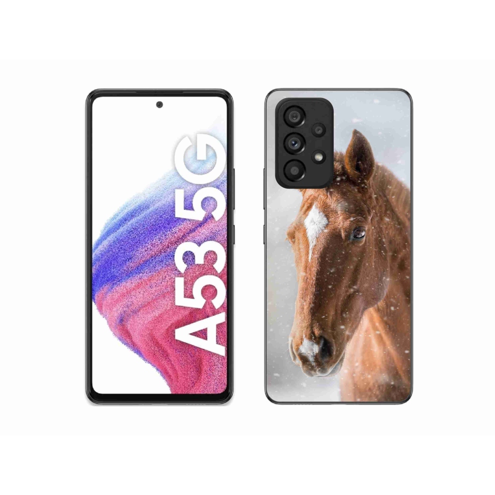 Gélový kryt mmCase na Samsung Galaxy A53 5G - hnedý kôň 2