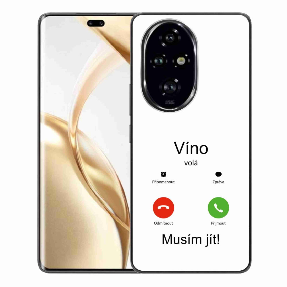 Gélový kryt mmCase na Honor 200 Pro 5G - víno volá biele pozadie