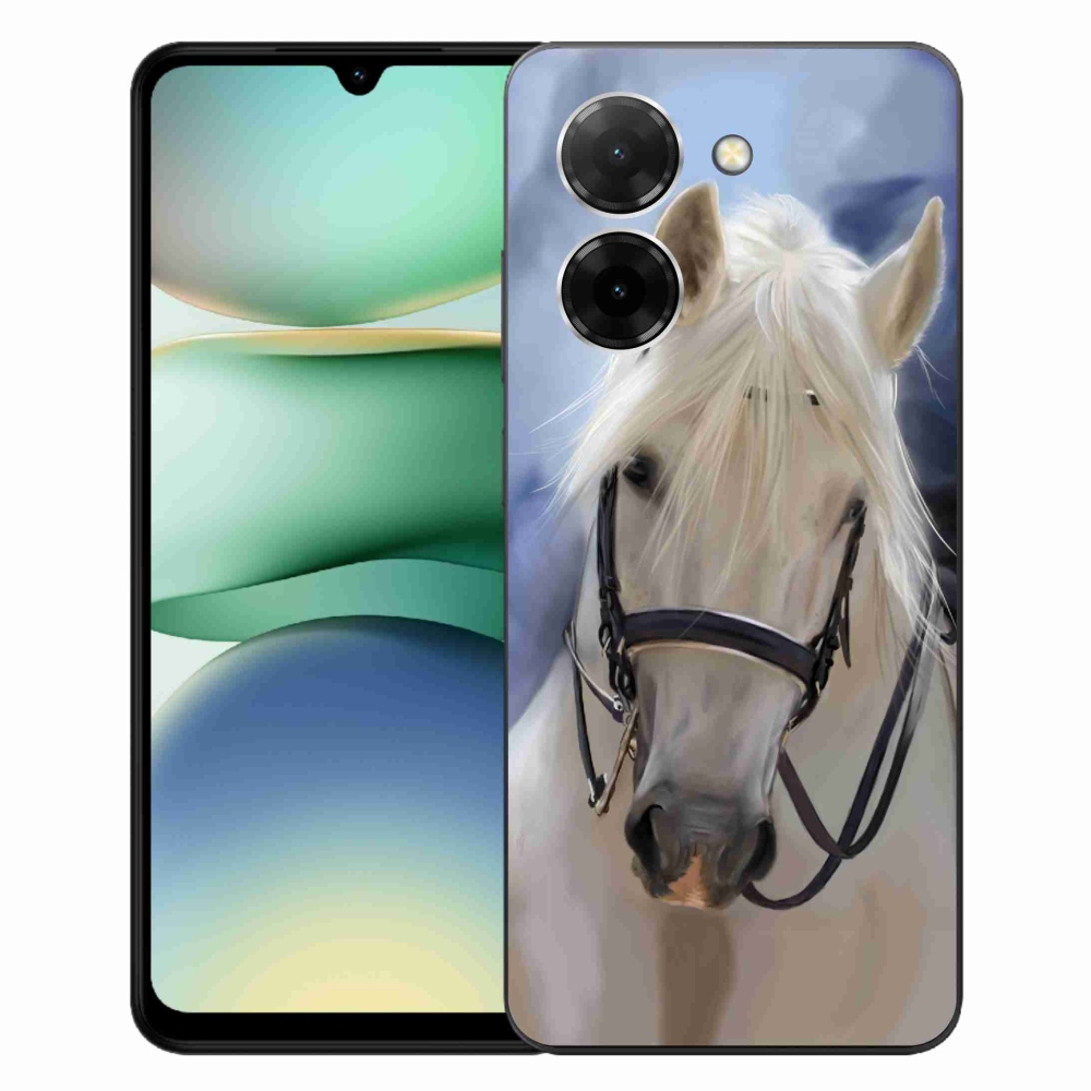 Gélový kryt mmCase na Xiaomi Redmi A5 (173.45x79.35x8.45mm) - biely kôň