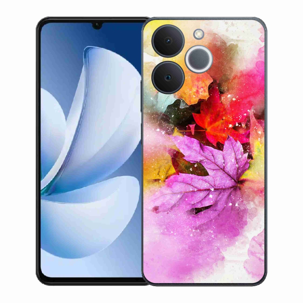 Gélový kryt mmCase na Realme Note 70T - farebné listy