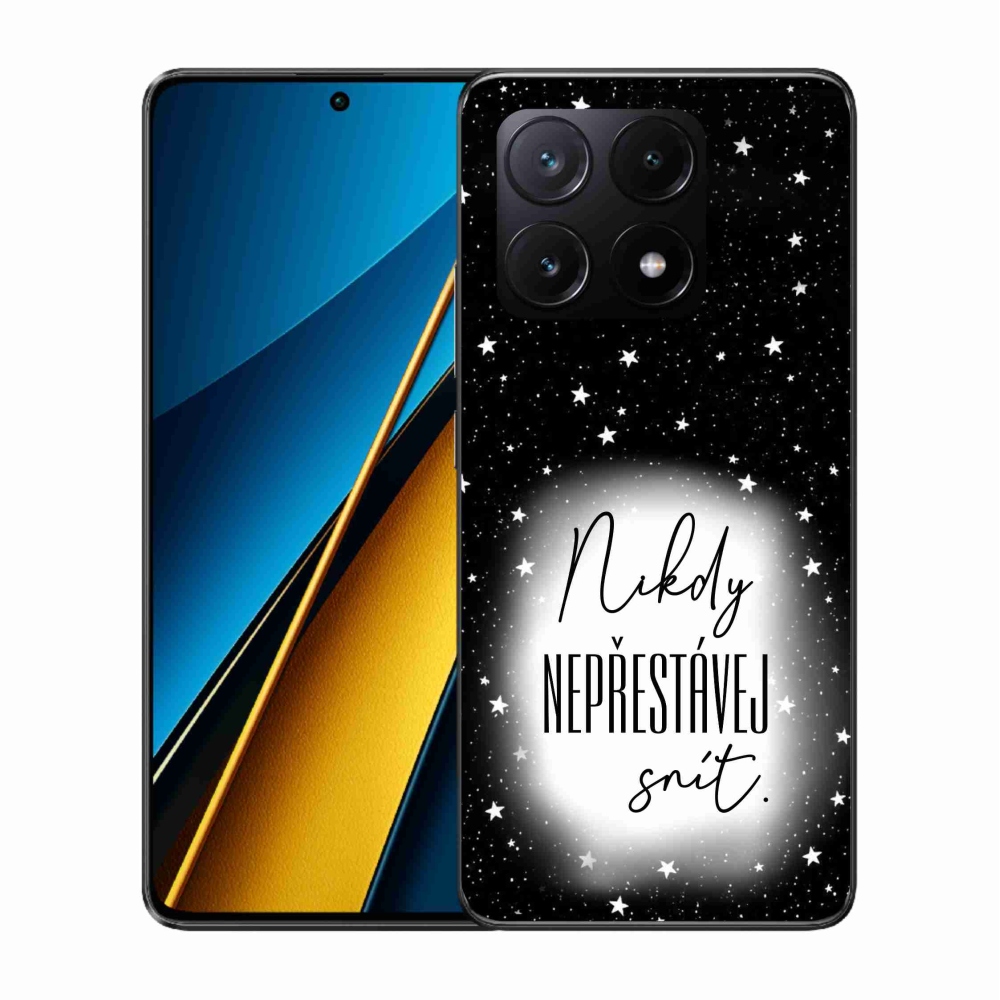 Gélový kryt mmCase na Xiaomi Poco X6 Pro 5G - citát 1 bieločierne pozadie
