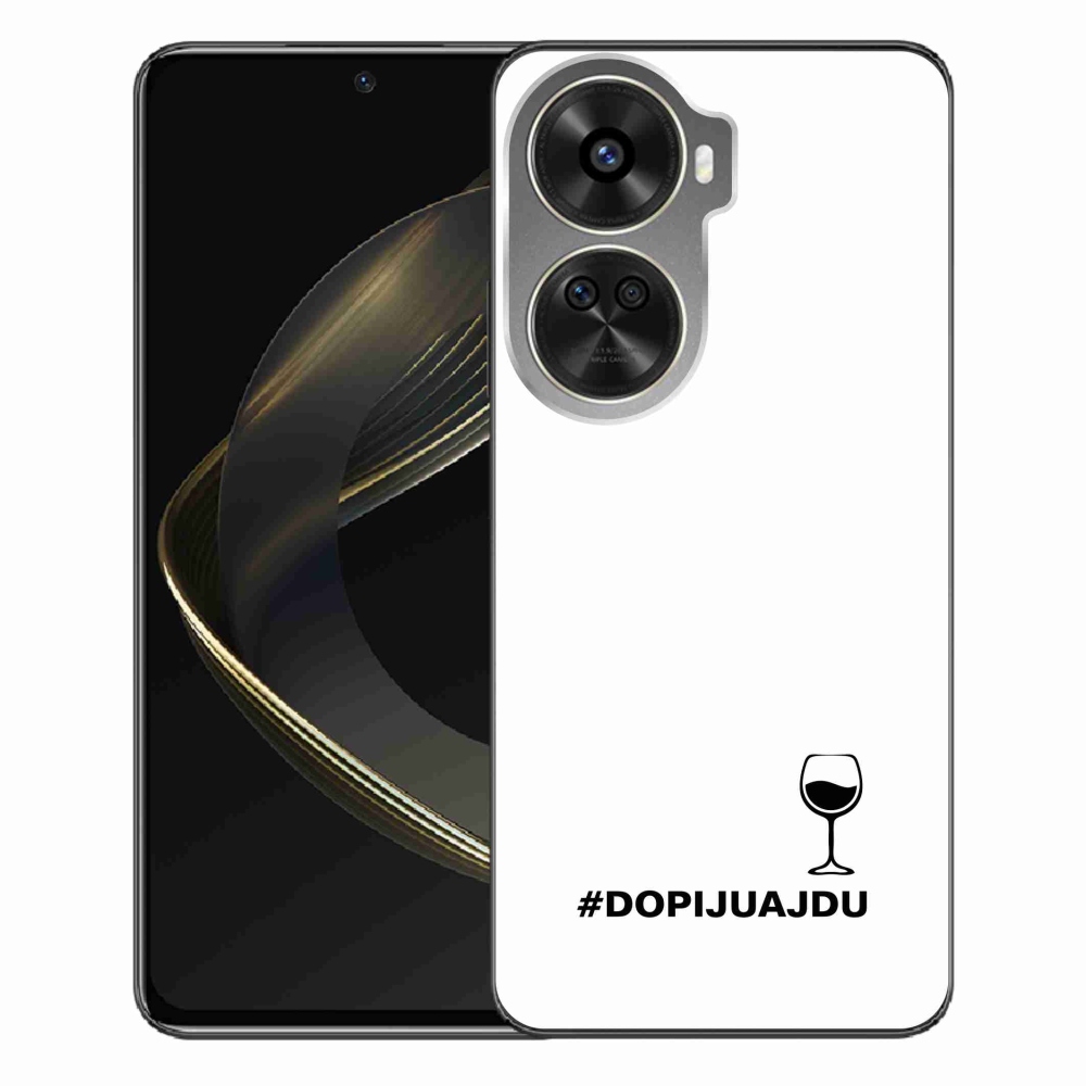 Gélový kryt mmCase na Huawei Nova 12 SE - vínny motív biele pozadie