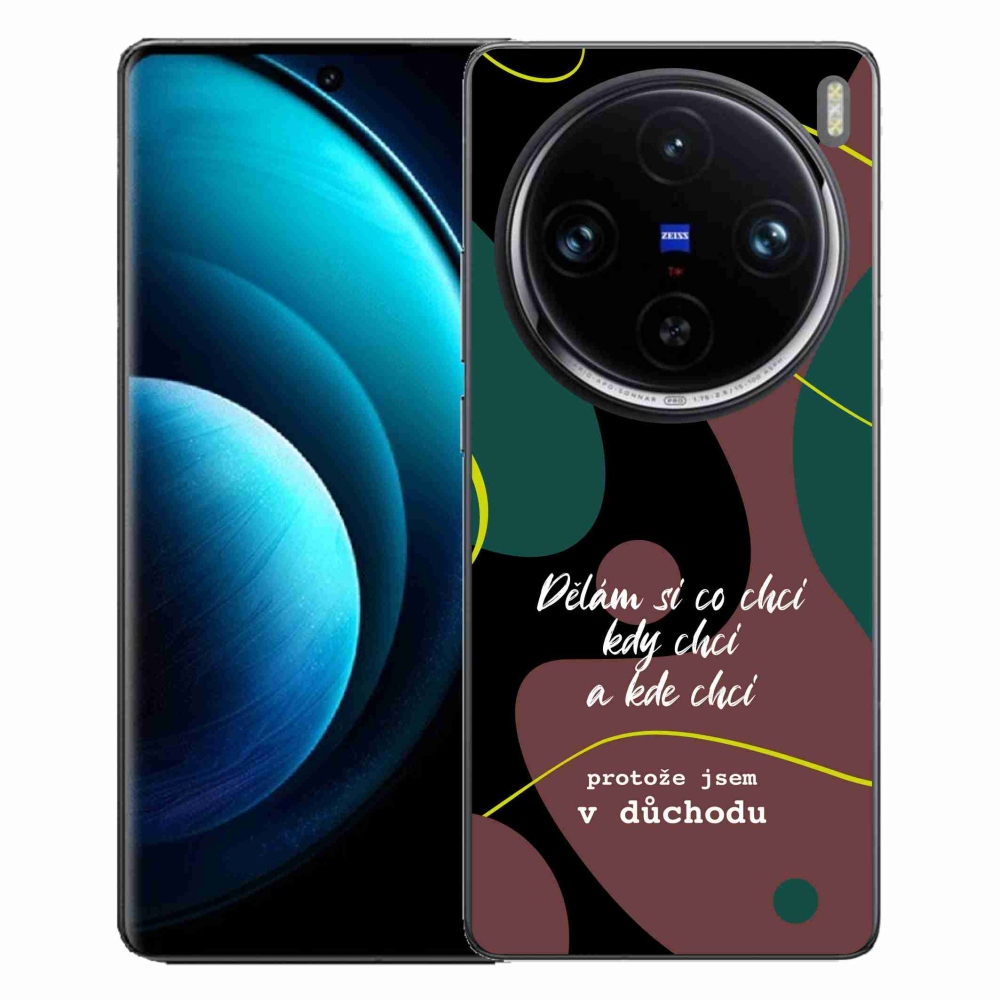 Gélový kryt mmCase na Vivo X100 Pro 5G - vtipný text 10 čierne pozadie