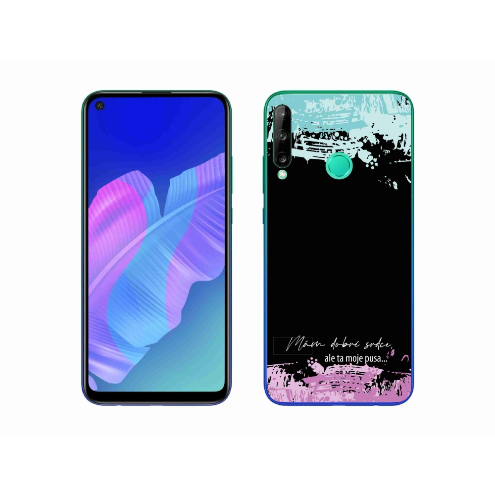 Gélový kryt mmCase na Huawei P40 Lite E - vtipný text 3 čierne pozadie