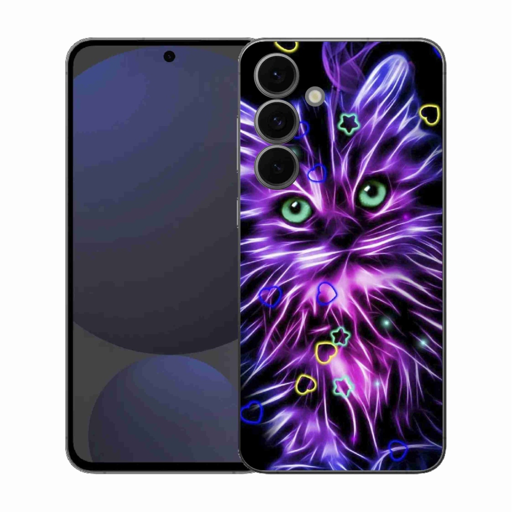 Gélový kryt mmCase na Samsung Galaxy S25 FE - abstraktná mačka