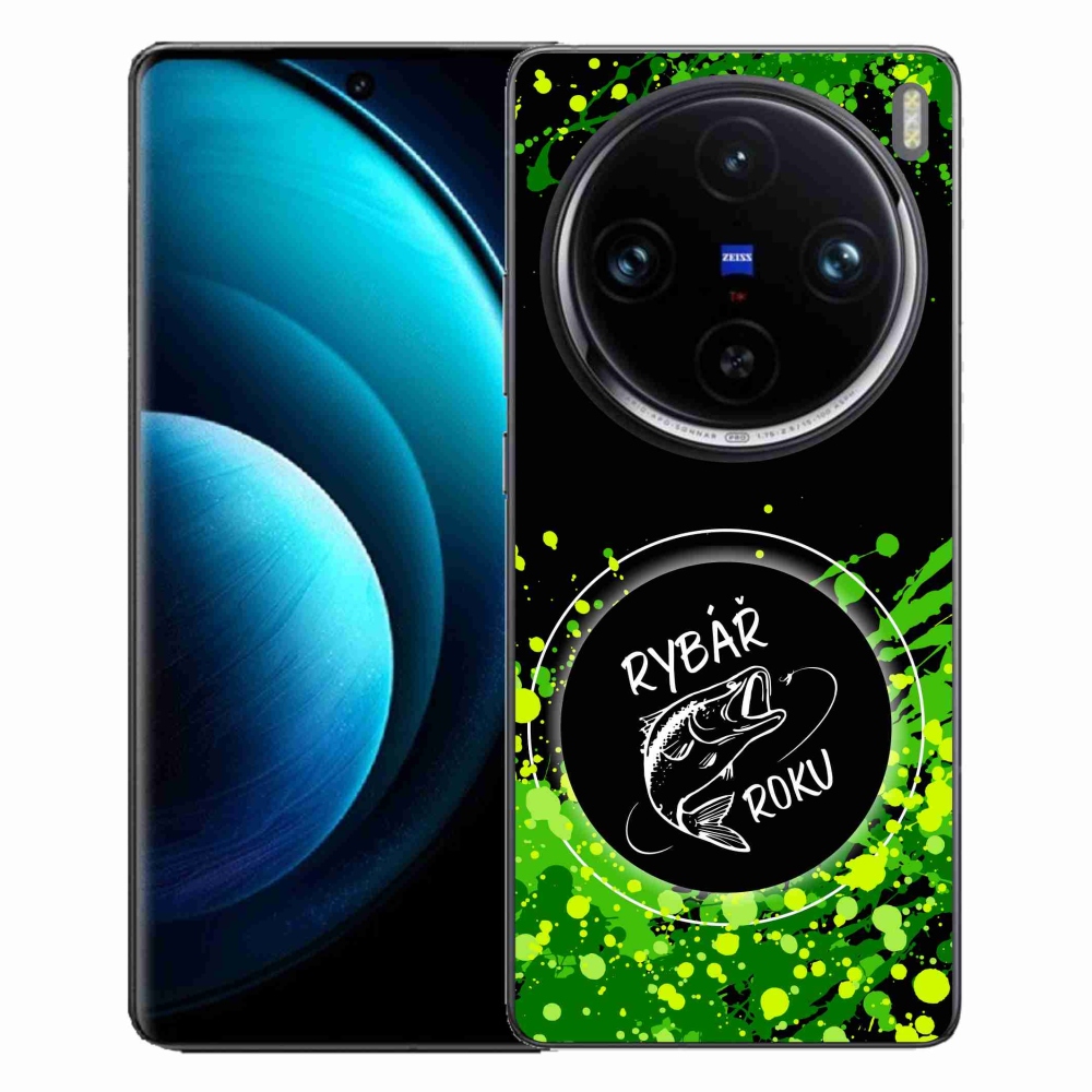 Gélový kryt mmCase na Vivo X100 Pro 5G - rybár roku čierne pozadie