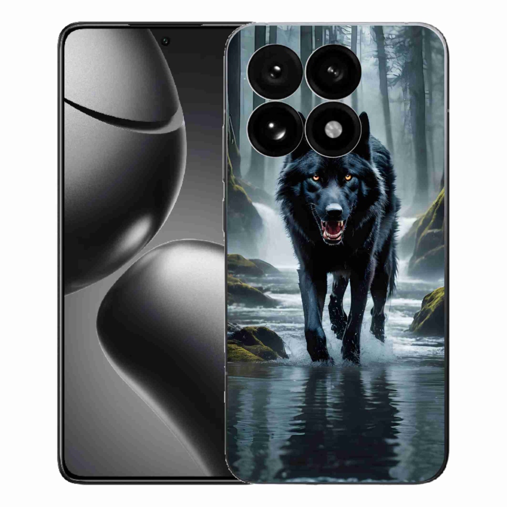 Gélový kryt mmCase na Xiaomi 15T - čierny vlk