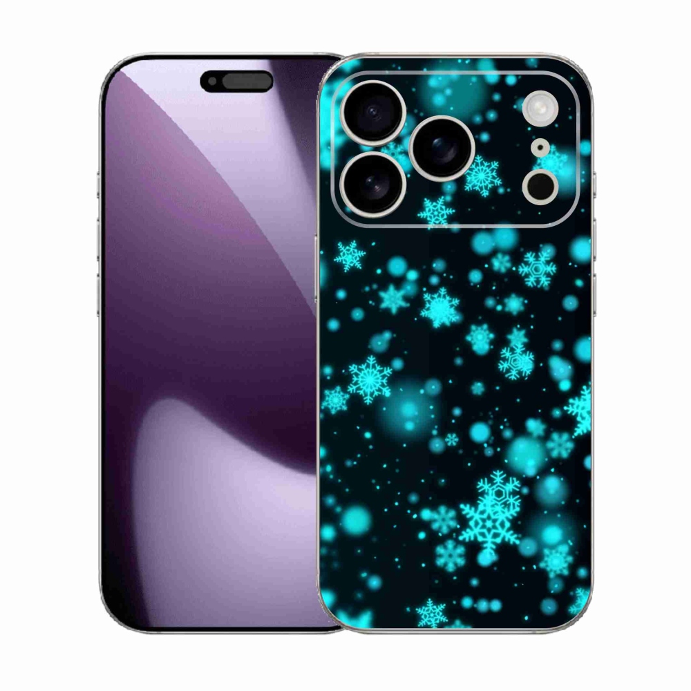 Gélový kryt mmCase na iPhone 17 Pro - snehové vločky 1