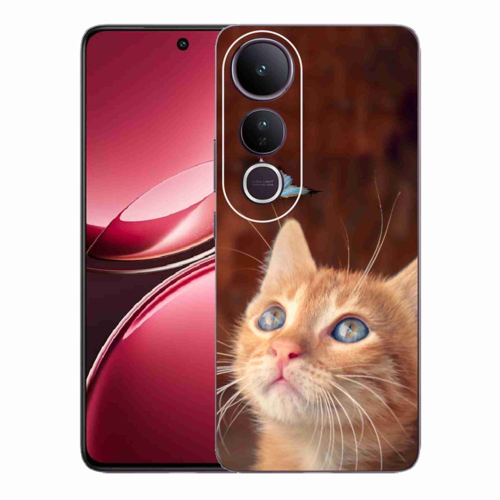 Gélový kryt mmCase na Vivo V50 Lite 4G/5G - motýľ a mačiatko