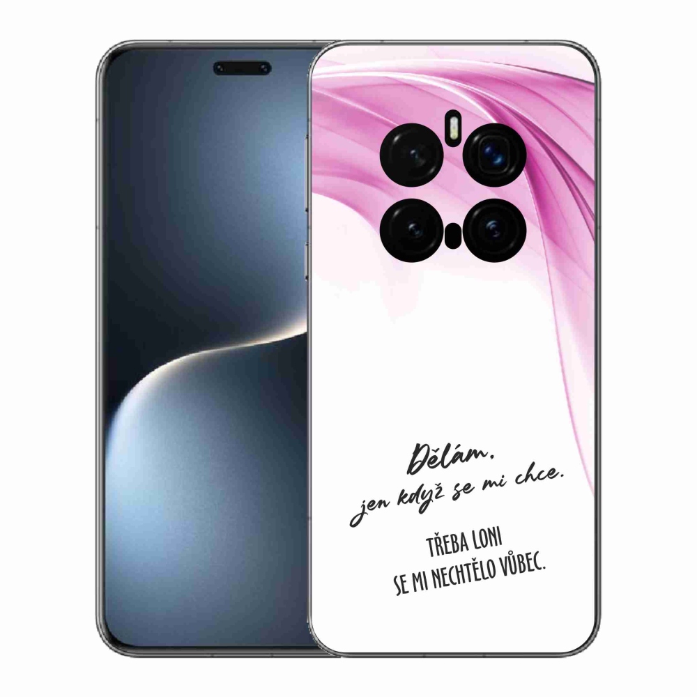 Gélový kryt mmCase na Honor Magic 7 Pro 5G - vtipný text 12 biele pozadie